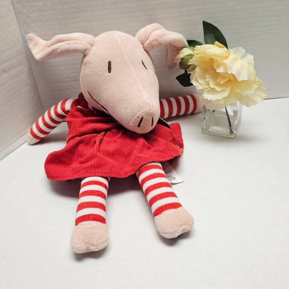 Zoobies Play Sleep Love OLIVIA Pig Doll Striped Plush Soft Tag PJ Storage 2010 - Picture 1 of 13